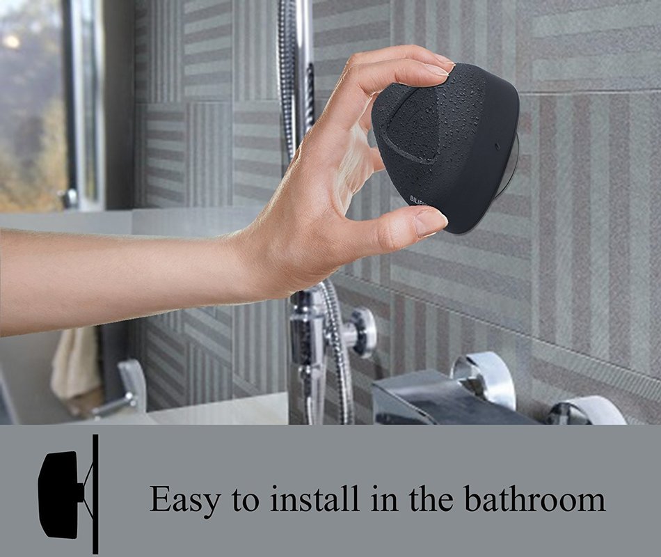 Mini Waterproof Bluetooth Shower Speaker, BILIFUN Portable Wireless Speaker 5W,Waterproof IP66 with Suction Cup... N6