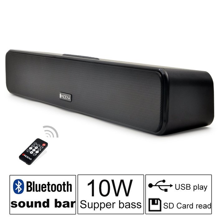 Besteye Indena Bluetooth Supper Bass Sound Bar Speaker 10W Mini Stereo Speakers Wireless Sound Bar for Iphone/... N3