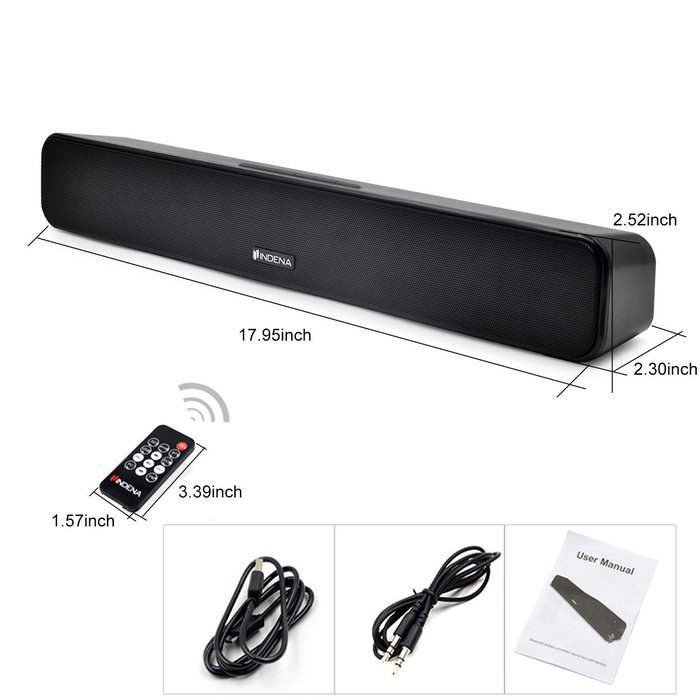 Besteye Indena Bluetooth Supper Bass Sound Bar Speaker 10W Mini Stereo Speakers Wireless Sound Bar for Iphone/... N5