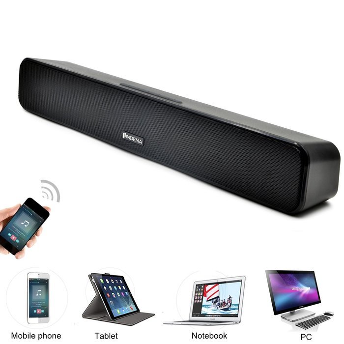 Besteye Indena Bluetooth Supper Bass Sound Bar Speaker 10W Mini Stereo Speakers Wireless Sound Bar for Iphone/... N6
