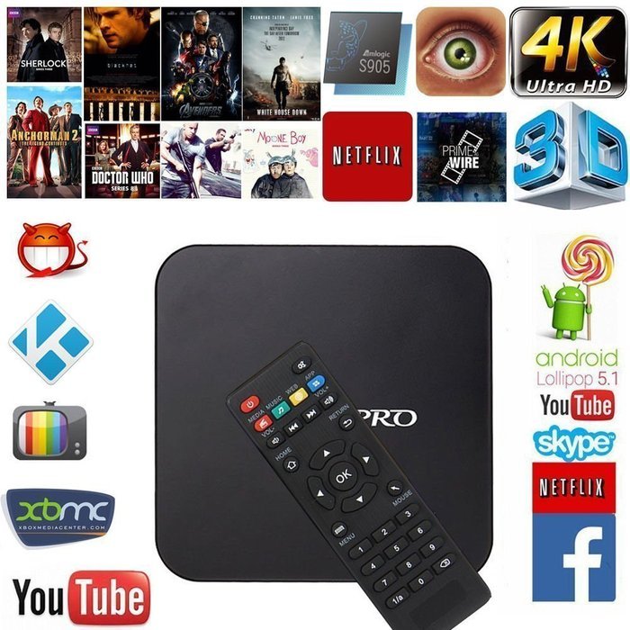 HD 1080P RK8 Streaming Media Player RK3368 Octa-core Android 5.1.1 TV Box Internet TV With Kodi Fully Loaded/... N8
