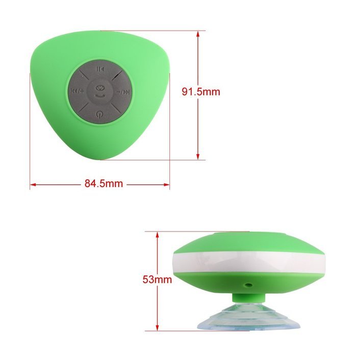 DROK&reg; Triangle Waterproof Bluetooth Wireless Shower Speaker,Rechargeable, High Performance, Sound Quality Stability... N36