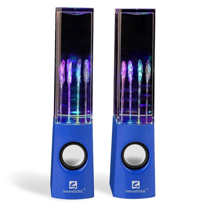 SoundSOUL Water Dancing Speakers Fountain Speakers LED Light Show Speakers (Dual 3W Speakers, 5 Colored LED Lights... N12