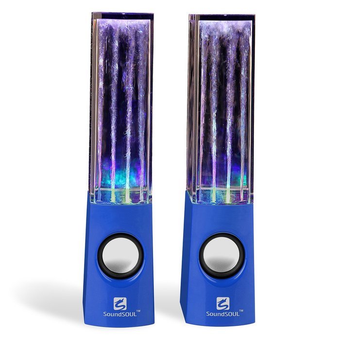 SoundSOUL Water Dancing Speakers Fountain Speakers LED Light Show Speakers (Dual 3W Speakers, 5 Colored LED Lights... N14