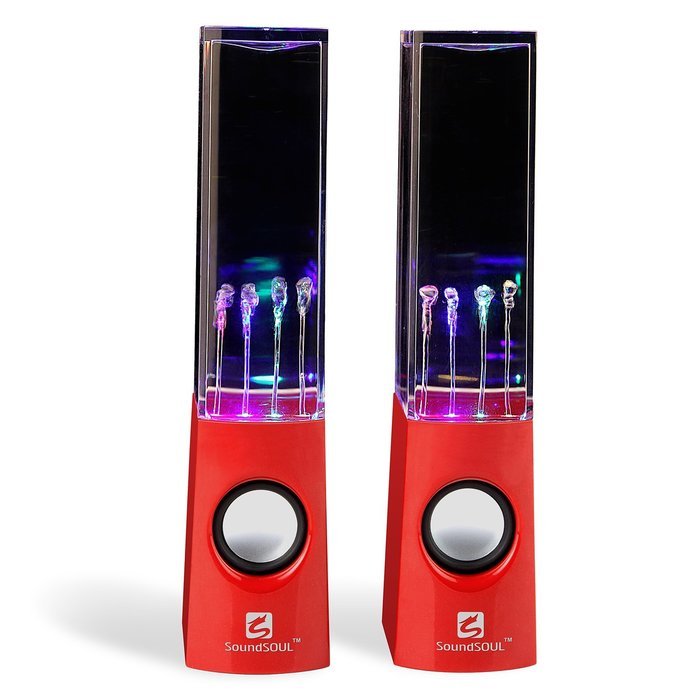 SoundSOUL Water Dancing Speakers Fountain Speakers LED Light Show Speakers (Dual 3W Speakers, 5 Colored LED Lights... N17
