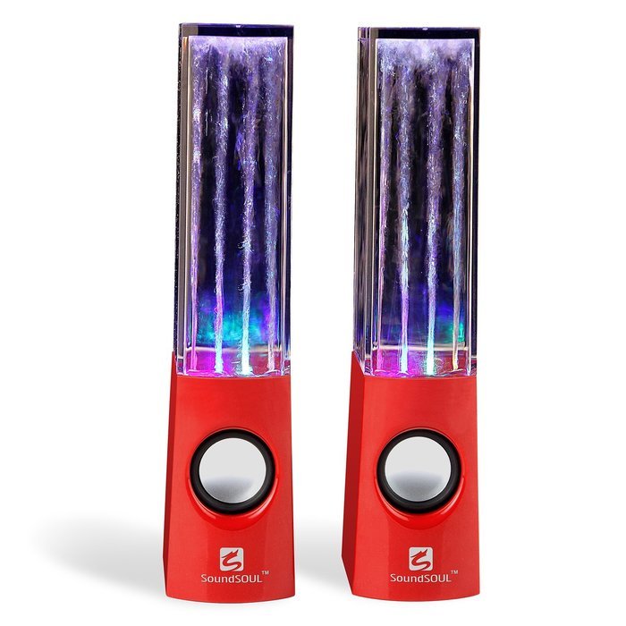 SoundSOUL Water Dancing Speakers Fountain Speakers LED Light Show Speakers (Dual 3W Speakers, 5 Colored LED Lights... N21