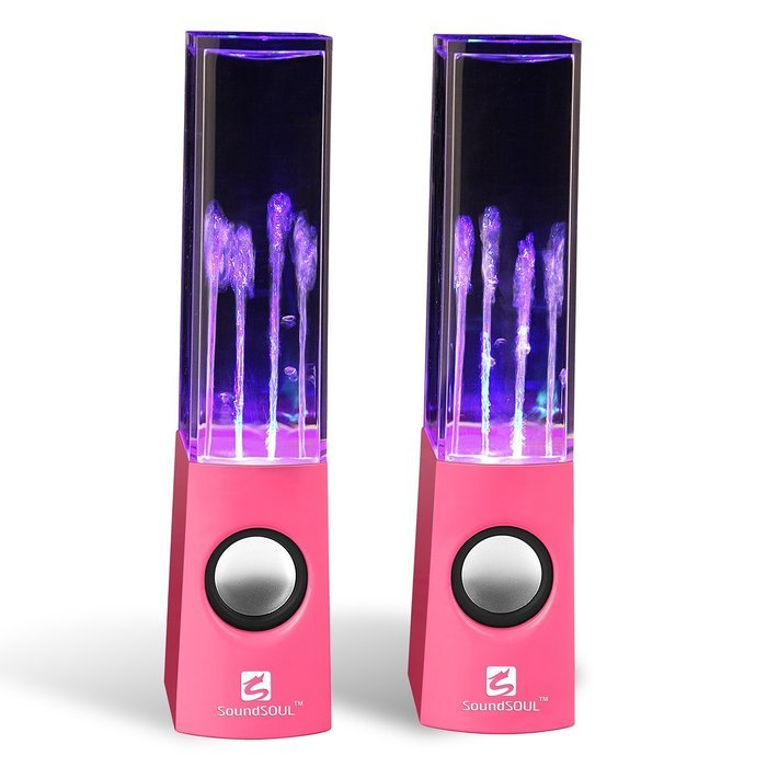 SoundSOUL Water Dancing Speakers Fountain Speakers LED Light Show Speakers (Dual 3W Speakers, 5 Colored LED Lights... N38