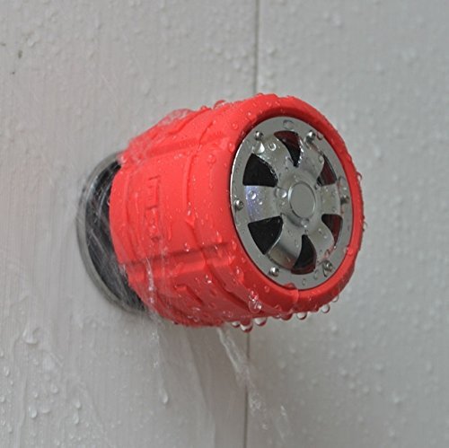 Azeca Distribution WS507-BL Waterproof Bluetooth Speaker with Pool Floaty Shower Wall Attachment and Carbineer... N6
