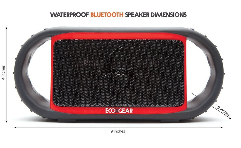 ECOXGEAR ECOXBT Rugged and Waterproof Wireless Bluetooth Speaker (Orange) N9