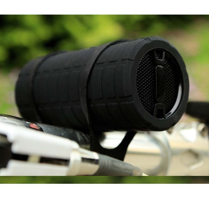 MakeTheOne&reg; Portable Shockproof Bike Bicycle Bluetooth Wireless Speaker HiFi Bass Black for Smart Phone and Tablet