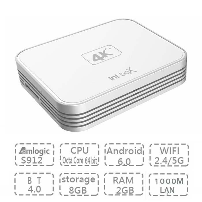Docooler I7 Smart Android 6.0 TV Box (Amlogic S912 Octa Core KODI UHD 4K 2G / 8G XBMC DLNA Airplay Miracast)