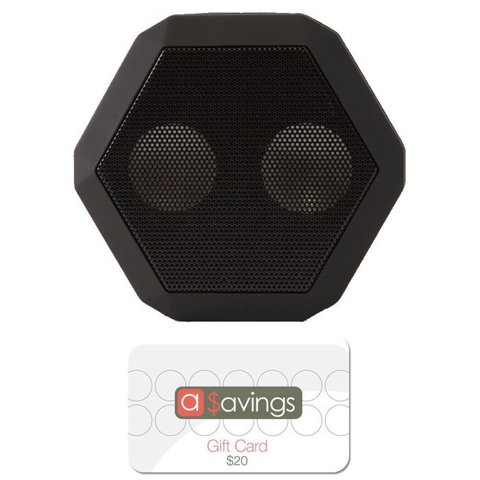 Boombotix Boombot REX Wireless Weatherproof Bluetooth Speaker w/ $20 aSavings Gift Card (Pitch Black)