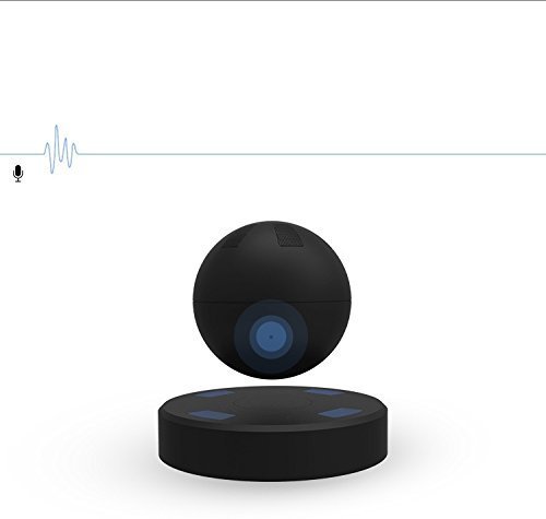 MMOO Remote Control Wireless Bluetooth Magnetic Levitation Sphere Floating Speaker Supports NFC TF Card (Black) N2