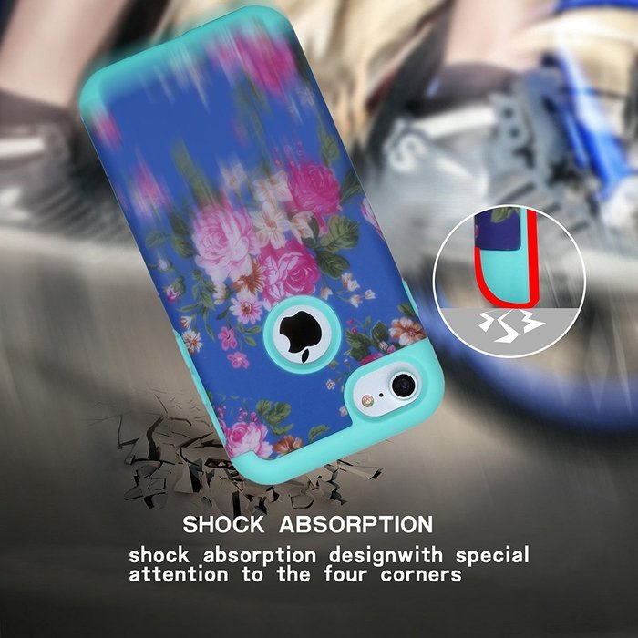 iPhone 7 Case,SAVYOU Flowers Series Dual Layer Case for iPhone 7 Armor Shield Shock Absorbent Hard PC Cover and... N10