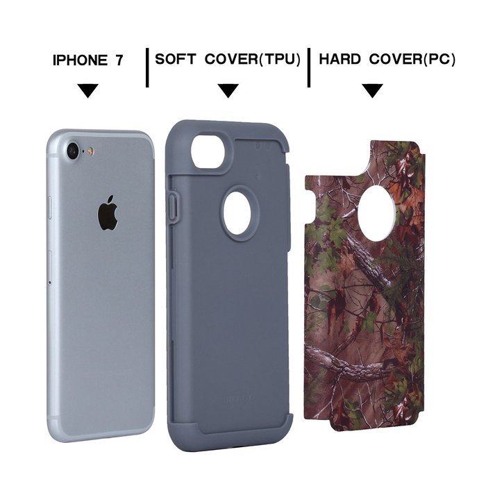 iPhone 7 Case,SAVYOU Flowers Series Dual Layer Case for iPhone 7 Armor Shield Shock Absorbent Hard PC Cover and... N14