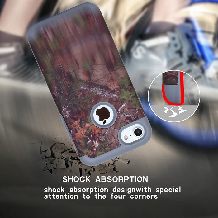 iPhone 7 Case,SAVYOU Flowers Series Dual Layer Case for iPhone 7 Armor Shield Shock Absorbent Hard PC Cover and... N16