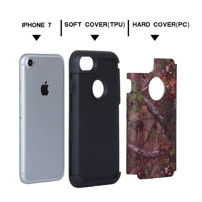 iPhone 7 Case,SAVYOU Flowers Series Dual Layer Case for iPhone 7 Armor Shield Shock Absorbent Hard PC Cover and... N20