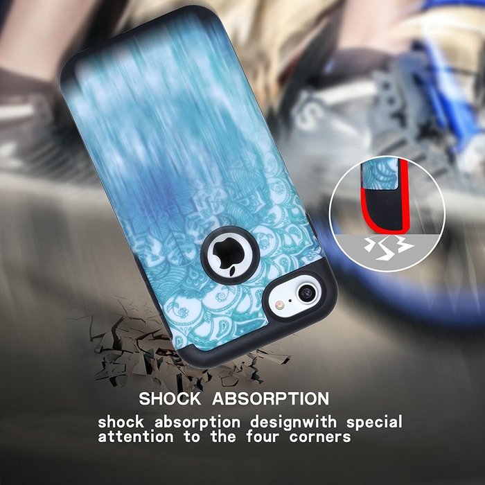 iPhone 7 Case,SAVYOU Flowers Series Dual Layer Case for iPhone 7 Armor Shield Shock Absorbent Hard PC Cover and... N37