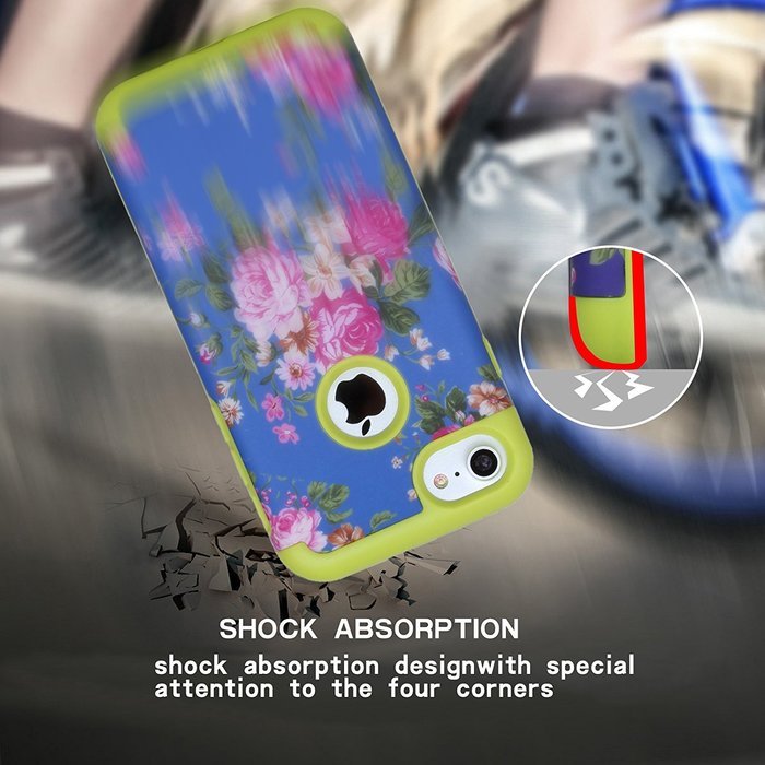 iPhone 7 Case,SAVYOU Flowers Series Dual Layer Case for iPhone 7 Armor Shield Shock Absorbent Hard PC Cover and... N42