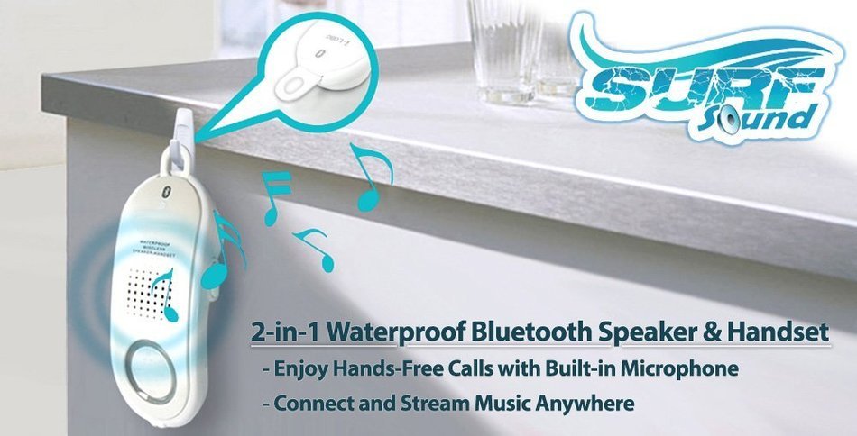Pyle Waterproof Bluetooth Speaker, Speaker Phone, Rechargeable Batteries, Black N3