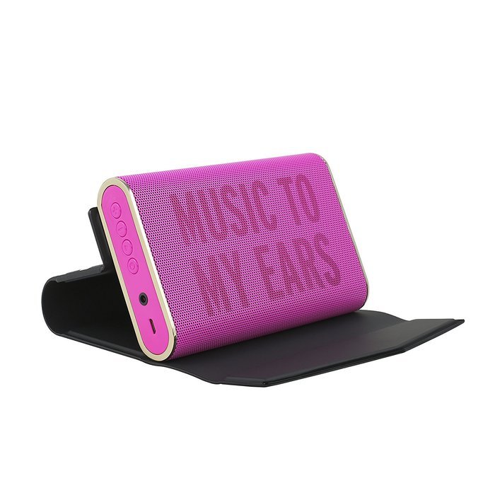 kate spade new york Portable Wireless Bluetooth Speaker includes Rose Gold Saffiano Cover with Black & Rose Gold... N6