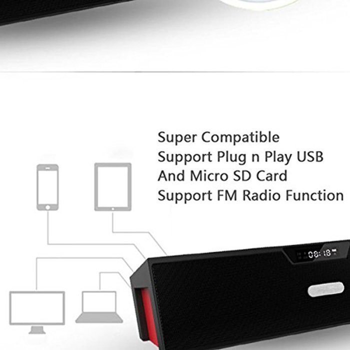 CEStore Sardine Stereo Music Speaker Box , Support TF Card / Micro SD Card and USB Input for iPhone 6 Plus 5S... N5