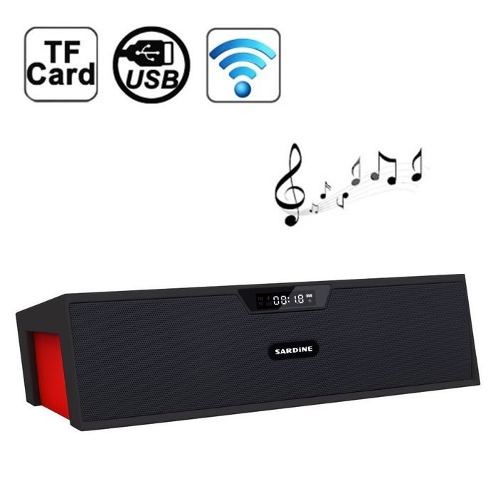 CEStore Sardine Stereo Music Speaker Box , Support TF Card / Micro SD Card and USB Input for iPhone 6 Plus 5S... N16