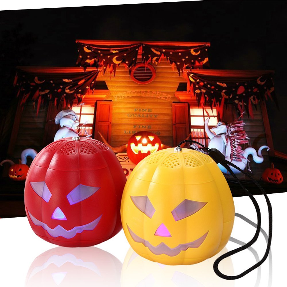Wireless Pumpkin Speaker, Bnest Freak Stereo Outdoor Recharging