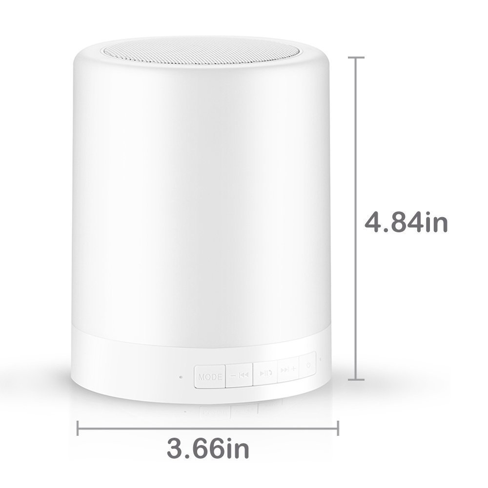 wireless bluetooth speaker with smart touch led mood lamp
