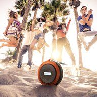 VicTsing Shower Speaker, Wireless Waterproof Speaker with 5W Drive, Suction Cup, Buit-in Mic, Hands-Free Speakerphone... N23