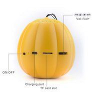 Wireless Pumpkin Speaker, Bnest Freak Stereo Outdoor Recharging Bluetooth Speaker in Pumpkin Style for Halloween... N3