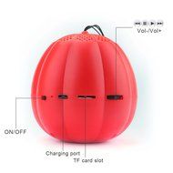 Wireless Pumpkin Speaker, Bnest Freak Stereo Outdoor Recharging Bluetooth Speaker in Pumpkin Style for Halloween... N10