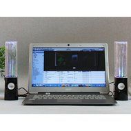 Black Dancing Water Fountain Light Show Sound Speaker (Black) N2