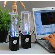 Black Dancing Water Fountain Light Show Sound Speaker (Black) N3