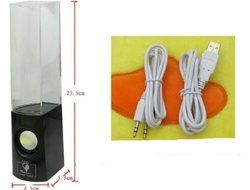 Black Dancing Water Fountain Light Show Sound Speaker (Black) N8