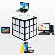 New Wayzon Magic Rubik's Cube Portable LED RGB Light Deep Bass Bluetooth 4.0 Wireless Speakers with Build in Microphone... N12