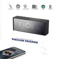 Clock Speaker, Yokkao&reg; Portable Wireless Bluetooth Clock Alarm Speaker with LED Screen Built-in Microphone Support... N5