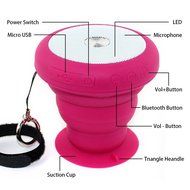 Shower Speaker, Portable Wireless FM Radio Speakers with Suction Cup for Shower Music Beach Pool Outdoor By ZDW... N3
