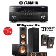 Klipsch RP-280FA 5.1 Dolby Atmos Home Theater System with Yamaha AVENTAGE RX-A860BL A/V Receiver