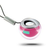 August MS315 - Portable Mini Speaker - Travel Speakers with Built-In Rechargeable Battery - 3.5mm Standard Audio...