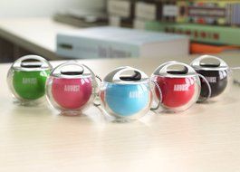 August MS315 - Portable Mini Speaker - Travel Speakers with Built-In Rechargeable Battery - 3.5mm Standard Audio... N3