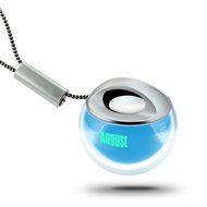 August MS315 - Portable Mini Speaker - Travel Speakers with Built-In Rechargeable Battery - 3.5mm Standard Audio... N8