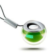 August MS315 - Portable Mini Speaker - Travel Speakers with Built-In Rechargeable Battery - 3.5mm Standard Audio... N11