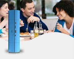 PowerLead Pspe PSP001 Bluetooth speakers 3D-Tumbler NFC Portable Wireless Speaker Stereo With Mic FM-Radio AUX... N18