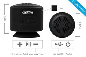 Gshine Waterproof Speaker-01 Siren WS-01 Driver Portable Speakers, Bluetooth Shower Speaker for Outdoor/Indoor... N9