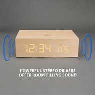 Wireless Bluetooth Stereo Speaker Clock Kit with Alarm Functions and LED Display by GOgroove - Works With Smartphones... N5
