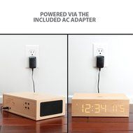 Wireless Bluetooth Stereo Speaker Clock Kit with Alarm Functions and LED Display by GOgroove - Works With Smartphones... N6