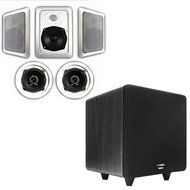 Acoustic Audio HT-55 In-Wall/Ceiling 5.1 Home Theater Speakers and 10" Powered Sub HT-55-CS10B
