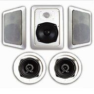 Acoustic Audio HT-55 In-Wall/Ceiling 5.1 Home Theater Speakers and 10" Powered Sub HT-55-CS10B N2