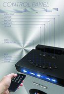 Sharper Image SBT1001BK Wireless Tower Speaker With Blue LED Lights,Docking Station And Bluetooth, FM Radio &amp;... N8